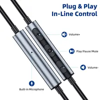 USB Wired Stereo Headphones for PC/Laptop 7.5FT Computer Magnetic Earbuds with Microphone Mute Control Noise Canceling Earphones - Image 6