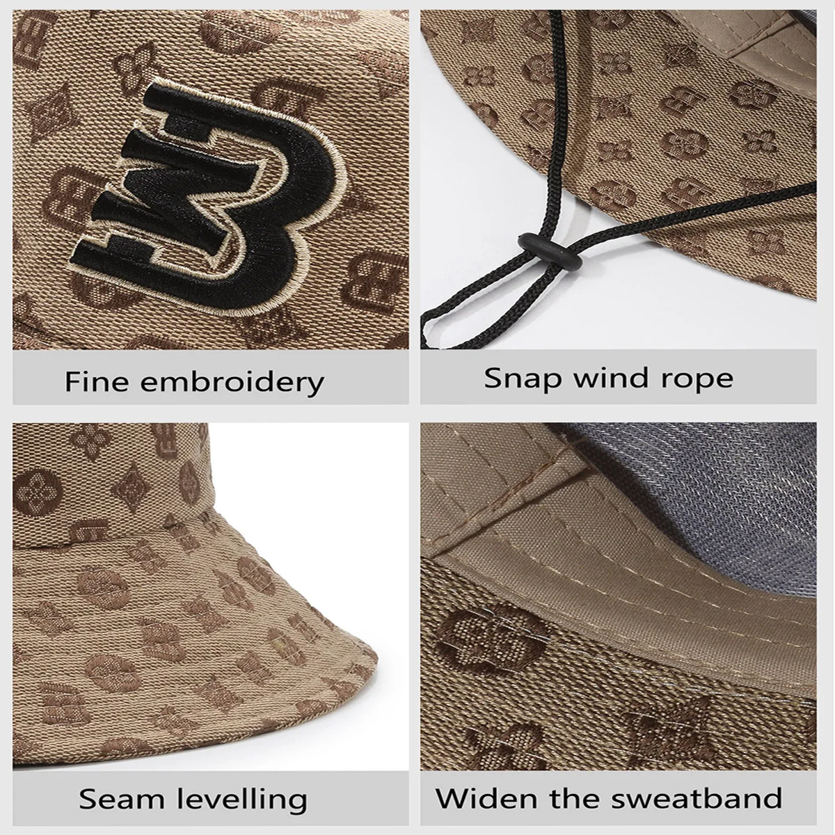 女士 Bucket Hat, Large Wide-Brimmed Outdoor Soft Cotton Solid Color Sun Hat, Portable Foldableable Hat, Fisherman Hat, Sun Hat