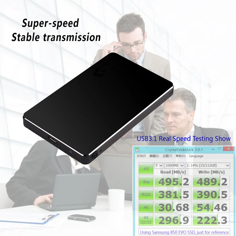 Aluminum Screwless USB-C to SATA External 2.5 inch HDD Enclosure SSD disk case for laptop/Mac/PC HDD Hard Disk Case