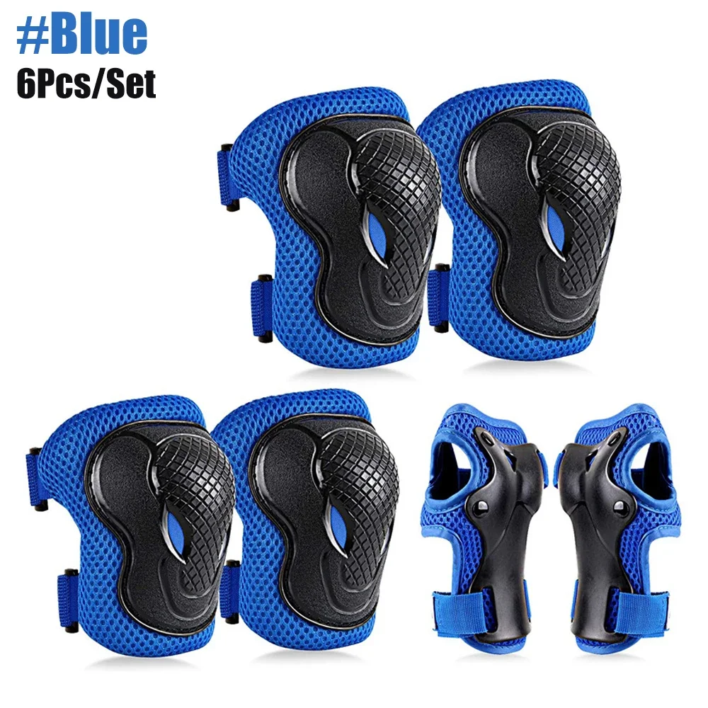 Conjunto de equipo de protección para casco para niños, Protector de  rodilla y codo de espuma para equilibrio, coche, patinete, patinaje sobre  ruedas, color azul