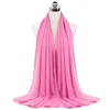 Femmes musulmanes en mousseline de soie Hijab châles écharpe Modal coton Jersey Hijabs plaine douce pour femme musulman Voile bandeau 70*180 cm islamique