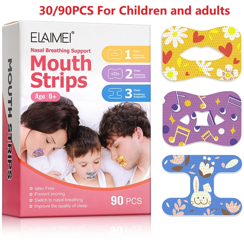 

3Stages Mouth Correction Sticker Anti-snoring Breathing Orthosis Mouth Sticker Children Anti-snoring Sticker Improve Night Sleep