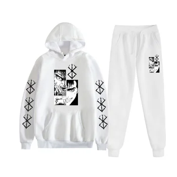 2025Fashion Trend Anime Print Hoodie Set عالية الجودة فضفاضة ومريحة كلاسيكية ريترو رياضية هوديي مجموعة 2