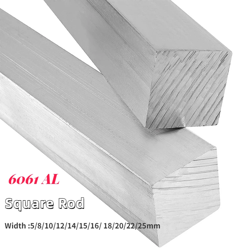 1pcs6061AluminumSquareRodSolidAluminumRodSquareAluminumRod