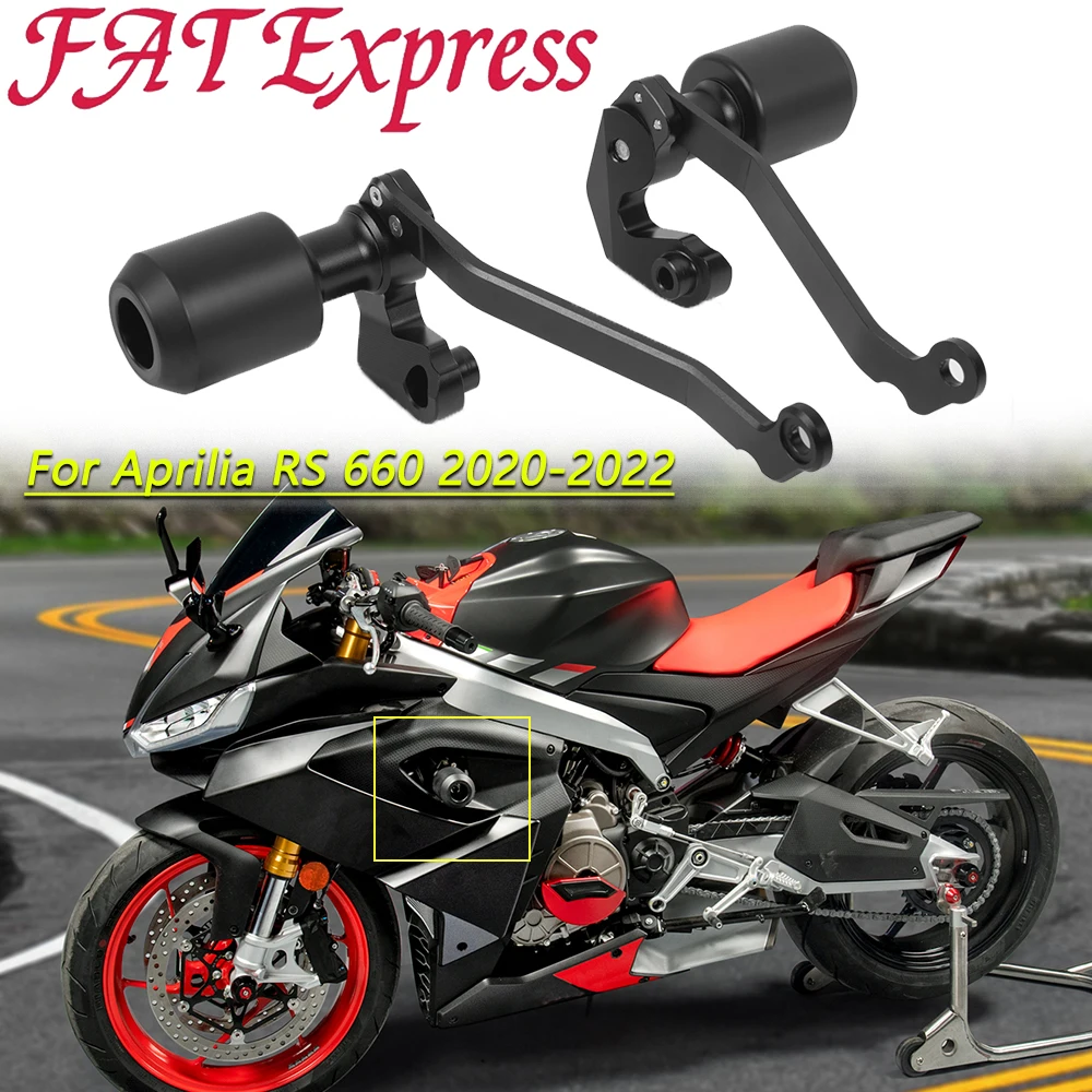 RS660 Black Frame Slider Pads Carsh Bar Engine Guard Falling Protection