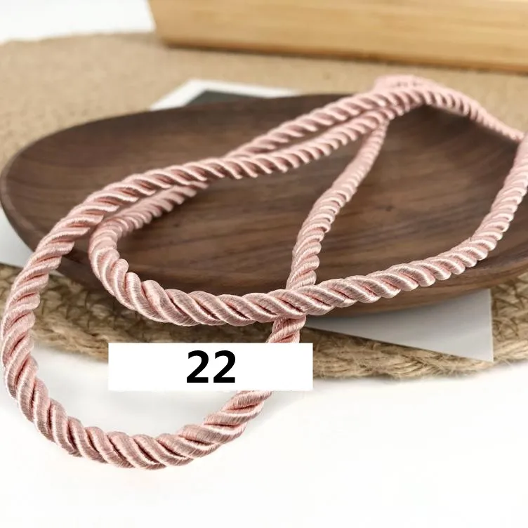 5m 3mm Three-Strand Colorful Polypropylene Rope for Rustic Home Decor & DIY Projects