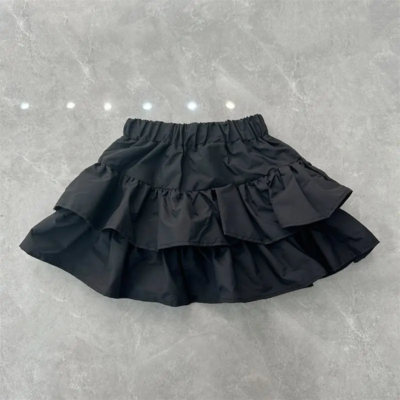 Skirt for Kids 2-12 Years Teen School Girls Skirt College Style Plaid High Waist Summer Thin Versatile Dance A-line Short