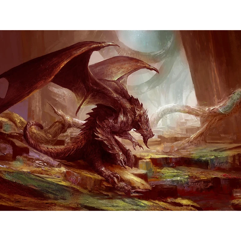 Brown Dragon Playmat Dragon Shield Art Mat Cards Cover Mgt Cards Protector Dtcg Mtg Tcg Mousemat/Star Reals Board Games