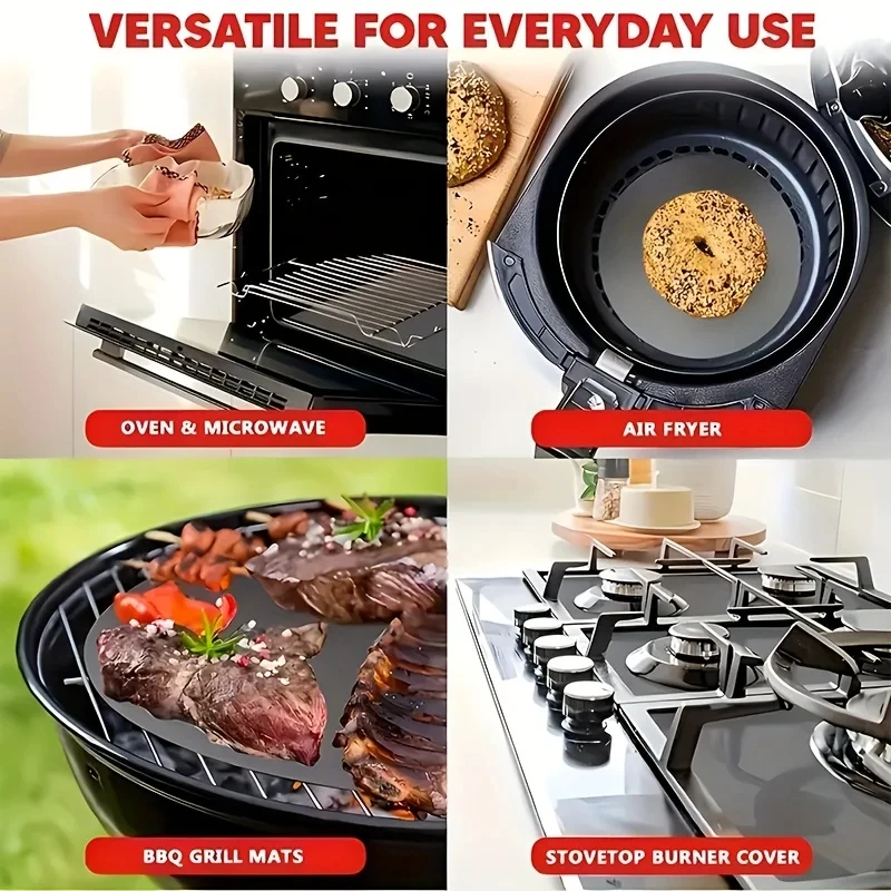 Multifunctional Grill Mat Microwave Oven Mat Grill Pan Liner Reusable Baking Accessories