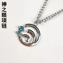  Elegant Necklace Genshin Impact Vision Element 7 Element Eye Of God Game Inspired Necklace For Women Metal Fashion Jewelry Gift 