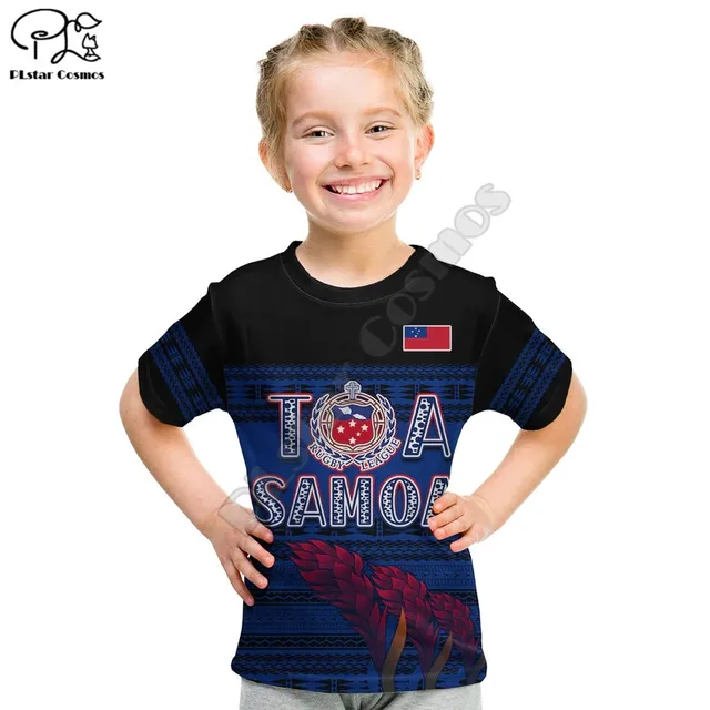 Toa Samoa Rugby T Shirt KID Uso Aso Uma Go Champions A Summer Essential for Kids