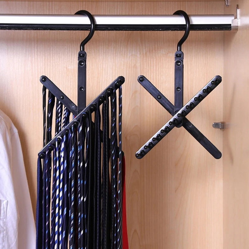 Rotating Tie Belt Scarf Hanger Silk Organizer Hangers Tie