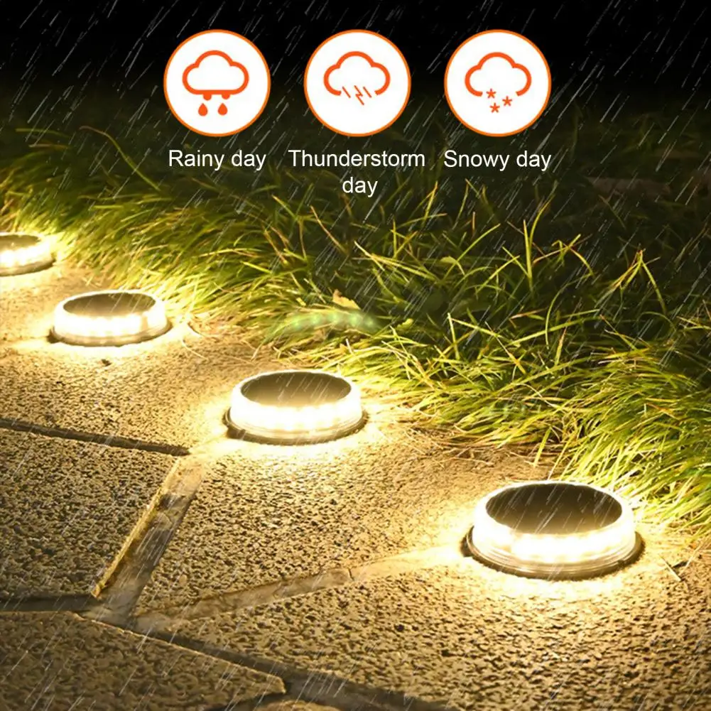 Solar Buried Lamp IP65 Waterproof Automatic Charging No Wiring Required High Brightness with Light Sensor Floor Pathway Garden L 2m glowing 3a fast charging cable high speed flowing streamer light led data transfer micro usb cable blue