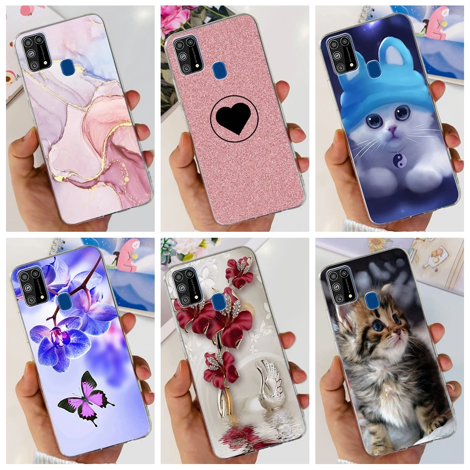 Per Samsung M31 Custodia 6.4 "Cover Trasparente In Silicone Morbido Per Samsung Galaxy M31 M 31 Funda Sm-M315F/Ds M315 Cover Posteriore Del Telefono N