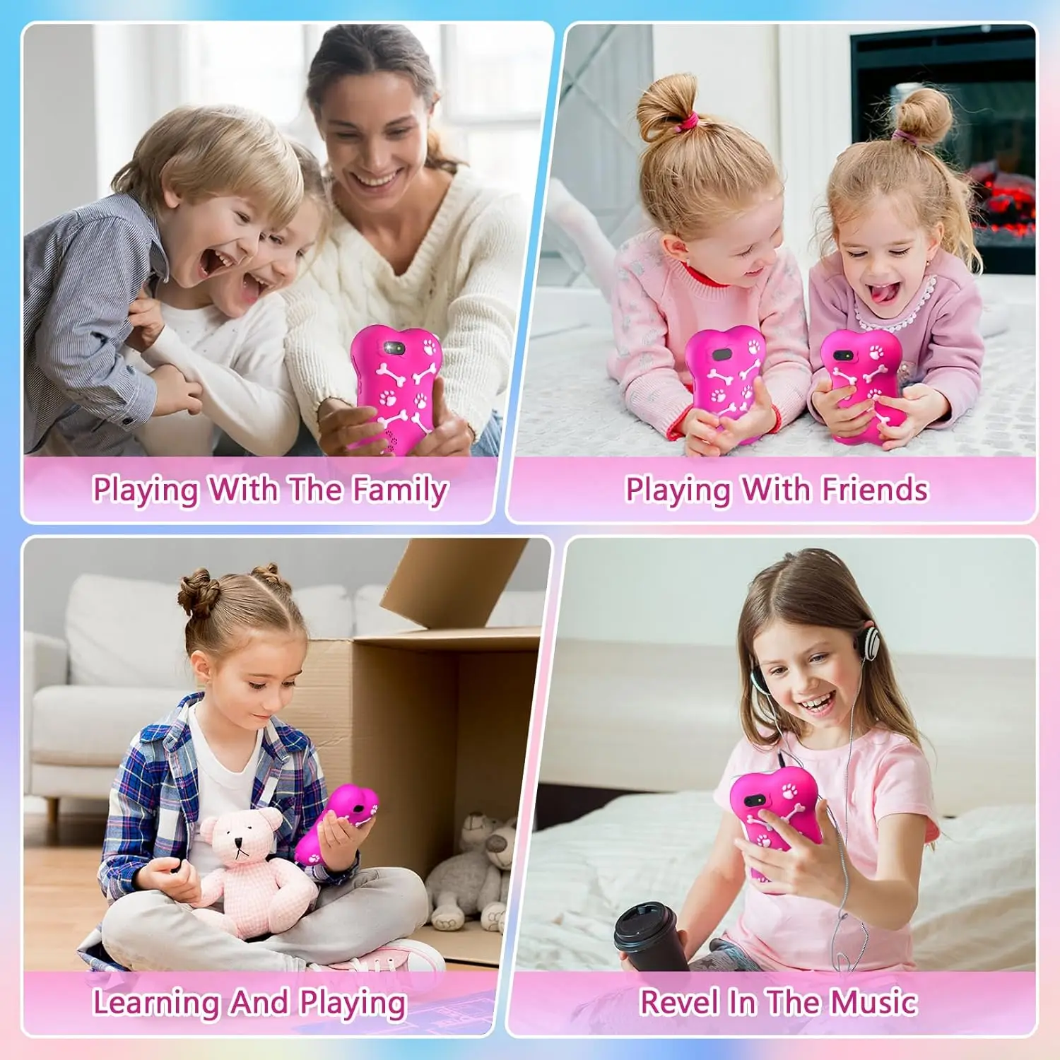 VATOS Kids Learning Smart Cell Phone Toy Girls Boys Cute Educate Mobile Phone Touchscreen Dual Camera Gift for Kids Ages 3~10 4