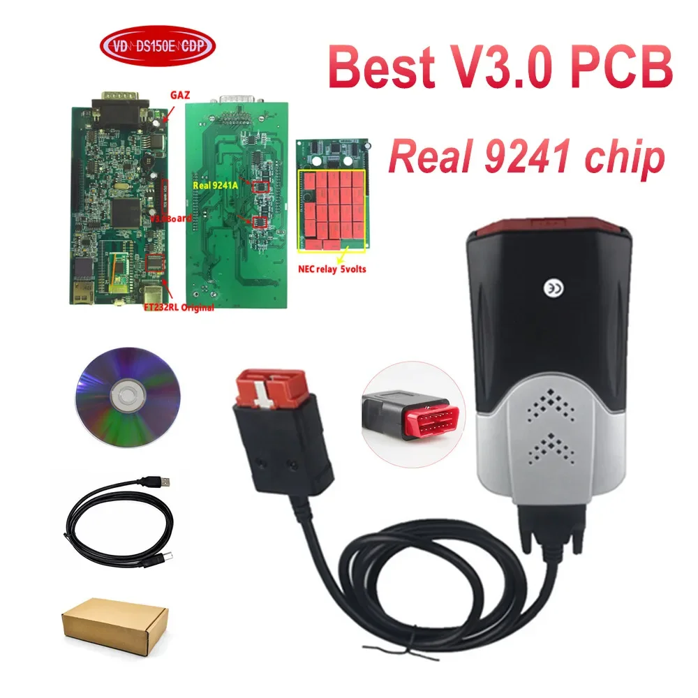 Печатная плата VD DS150E CDP Bluetooth V3.0 для Tnesf Delphis Orpdc V3 с 21 реле, чип 9241 RT232RL VD TCS CDP Pro с генератором ключей 2021,11
