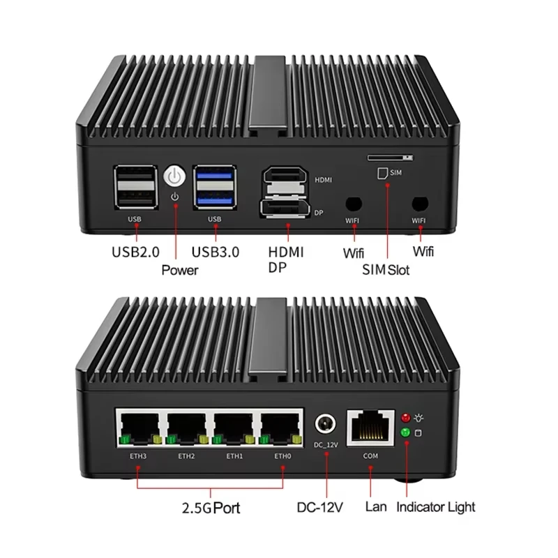 G30B N5100 Soft Router 4x2.5G i226 LAN Industrial Fanless Mini PC OPNsense VPN Server pfSense ESXi Firewall Appliance 2