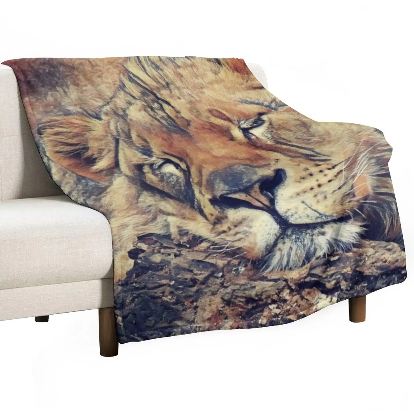 

Sleepy Lion Throw Blanket Sofa Blanket Fashion Sofa Blankets