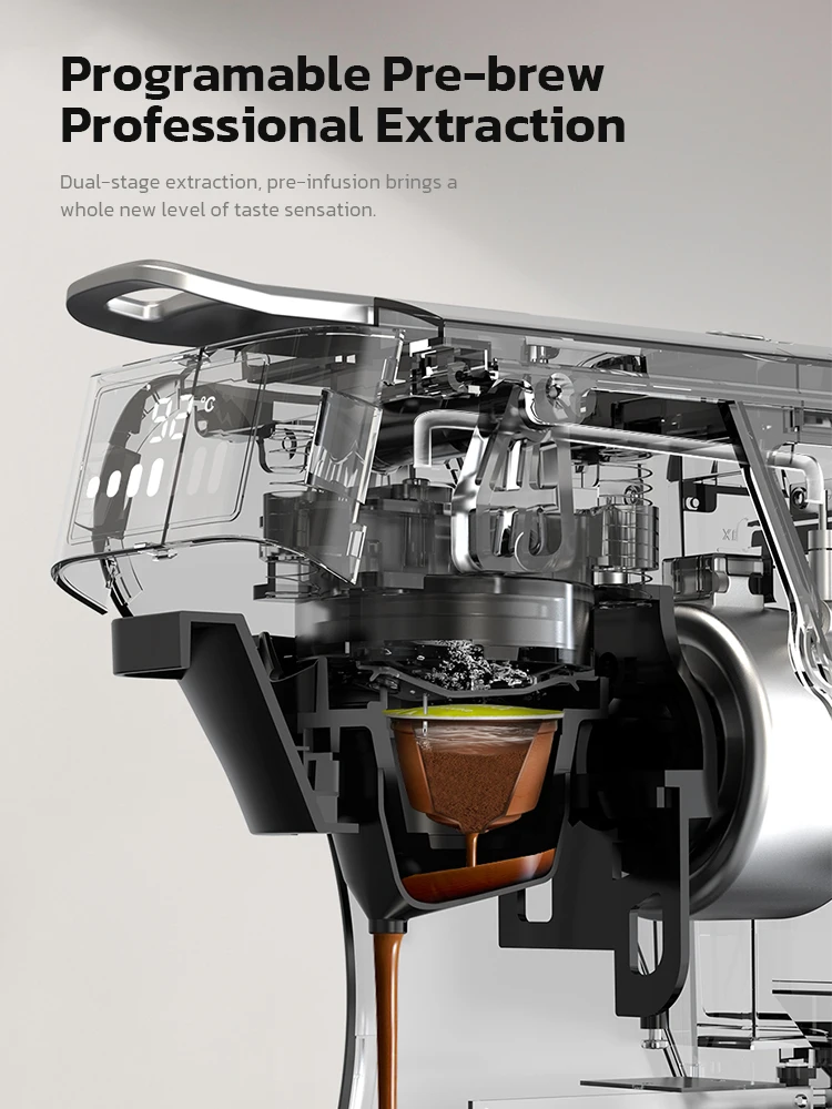 HiBREW 6in1 ماكينة صنع القهوة بالكبسولات الساخنة/الباردة متعددة اسبريسو كافتيرا كابتشينو صانع القهوة دولتشي غوستو مسحوق نسبرسو H1B