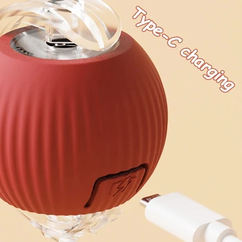 Cat Interactive Ball Toys Automatic Rolling Ball Faux Tail Rechargeable Smart Pet Electric Toy Dog Cat Training Imitate Mouse 5