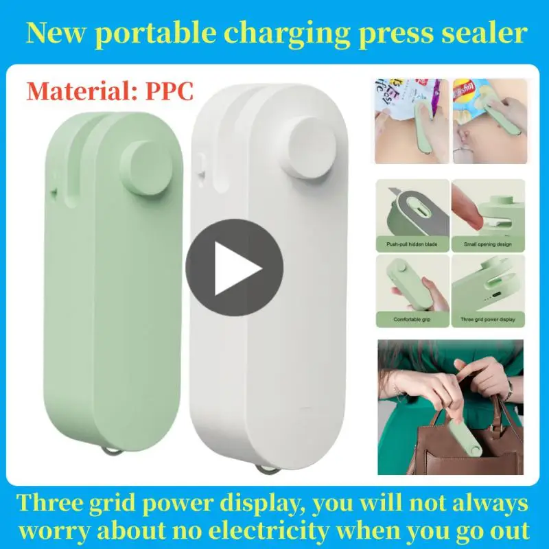 

Mini Bag Sealer Sealing Machine & Unsealing Machine Portable Electric Handheld Heat Sealer Type-C Rechargeable Food