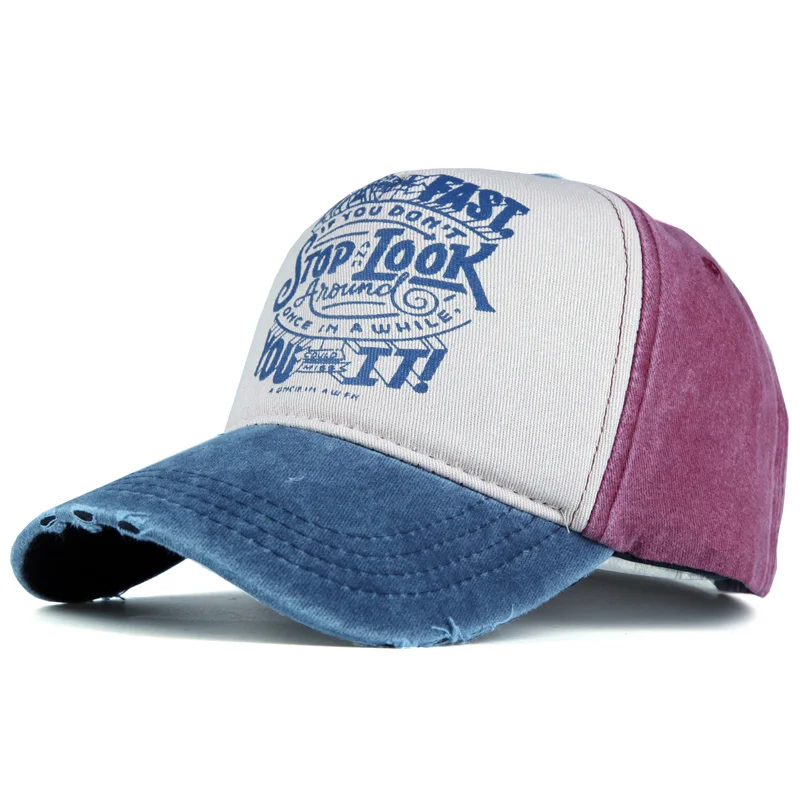 Xthree Baseball Cap Print Fitted Hat Casual Cap Gorras Hip Hop