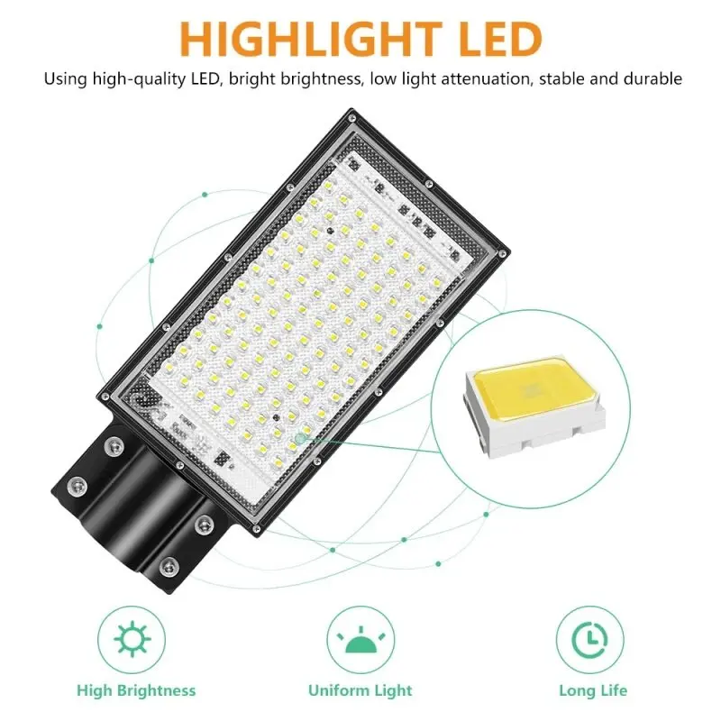 가로등 50W 100W 200W 투광등 LED 방수 벽등 220V 컨트리 스포트라이트 LED 가로등 야외 조명