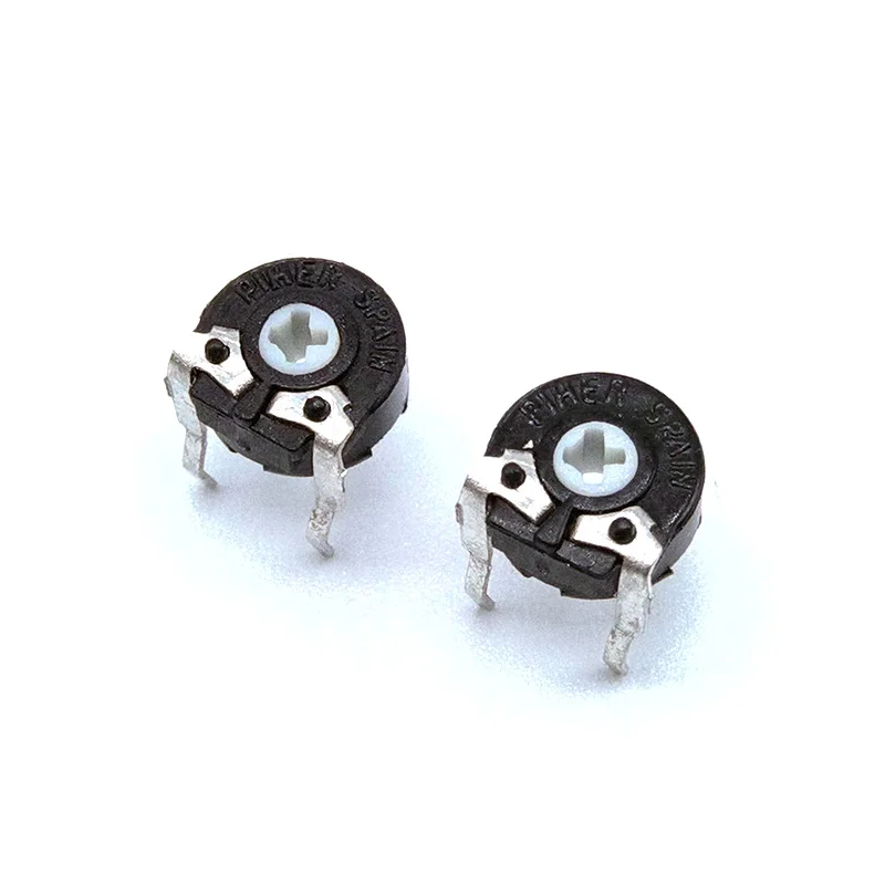PIHER Spain adjustable potentiometer PT06 horizontal cross slot hole 3K/50K/100K/200K/500K/1M/5M 10 pcs