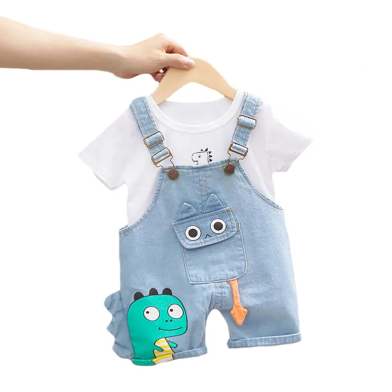 

Lawadka Baby Boy Clothing Sets Infants Newborn Boy Clothes Shorts Sleeve Tops Overalls 2Pcs Outfits Summer Cartoon Clothing 2023