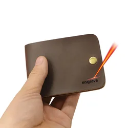 Handmade Personalized Leather Cardholder Wallet - Elegant Business Card Case (Engrave Name)