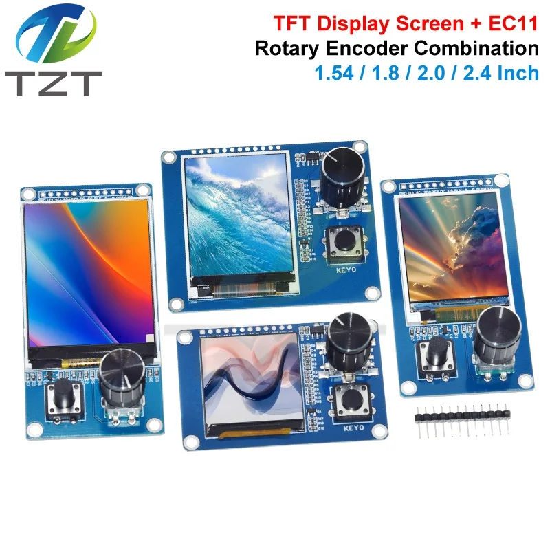 0,96/1,3/1,54/1,8/2,0/2,4 Zoll TFT Display Bildschirm mit EC11 Drehgeber Kombination Modul SPI Schnittstelle LCD Display Bildschirm