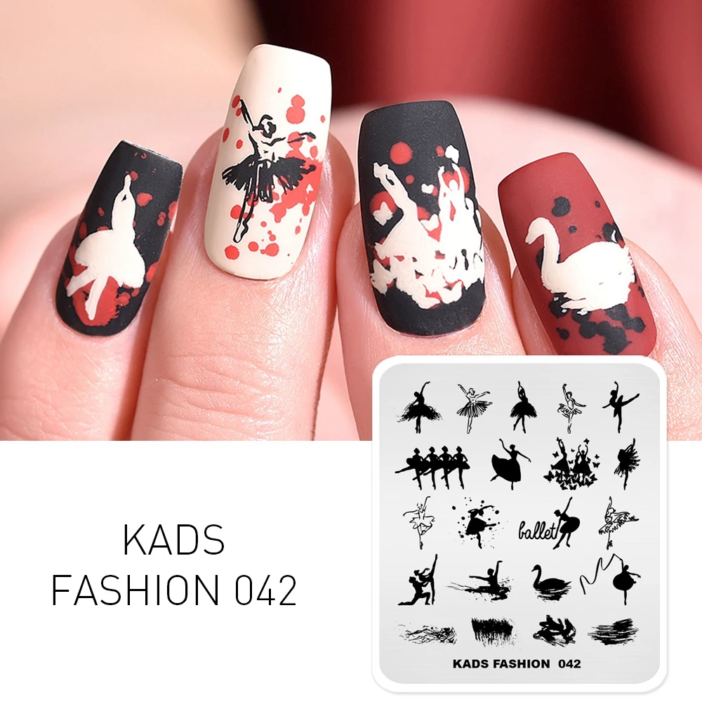 KADS Nail Art Stamp Stamping Template Image Plate Flower Animal Leaf Pattern Nails Stencil Tool DIY Manicure Template 6