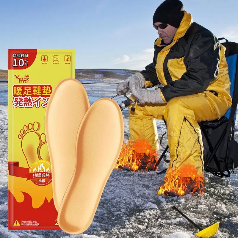 Self Heating Insoles Rapid Heating Shoe Inner Soles Up to 10 hours of heating Winter Foot Toe Warmers for ski fishing hiking