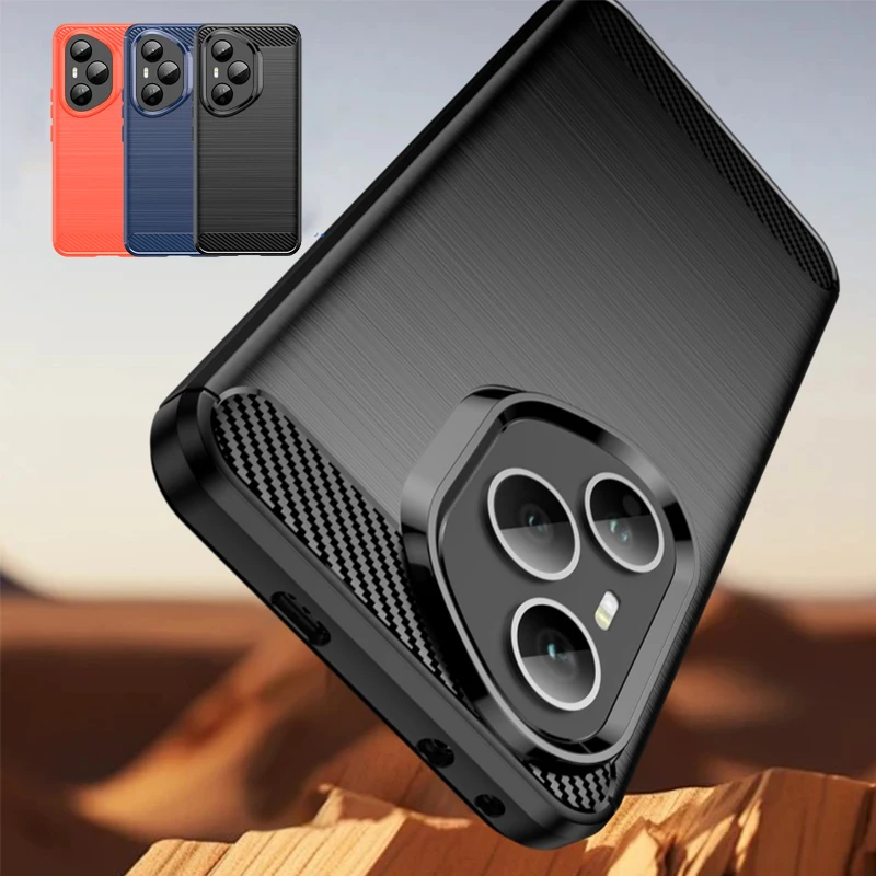 Shockproof Soft TPU Carbon Fiber Phone Bumper Case Cover