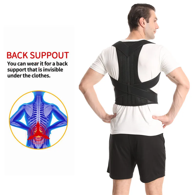 Back Support Posture Corrector Belt Adjustable Shoulder Clavicle Spine Support Belt Reshape Your Body Lumbar Brace Back Trainer