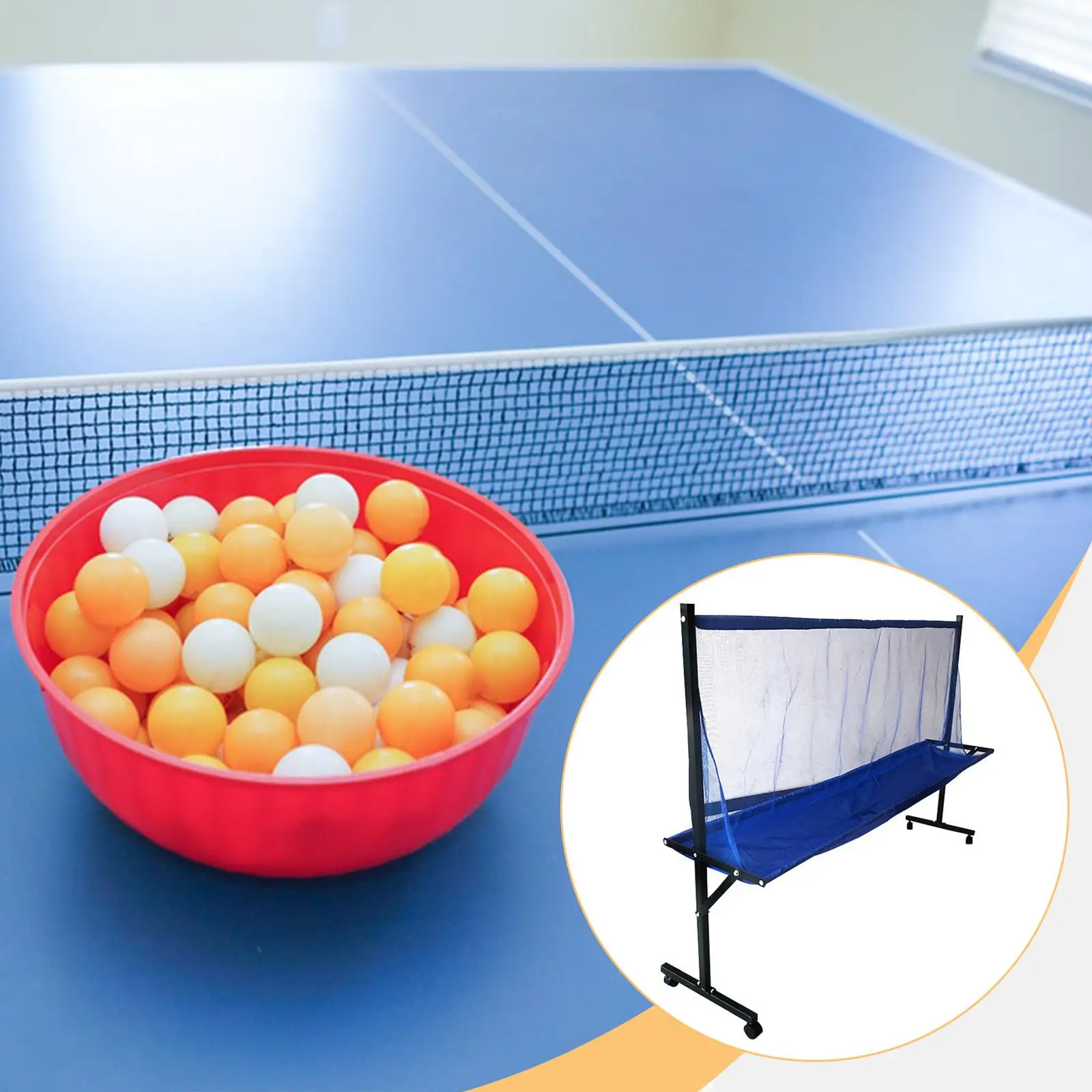Table Tennis Collection Net Collector Movable for Multi Ball Outdoor Indoor