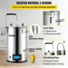 VEVOR 35L  304 Stainless Steel All-in-One Home Beer Brewer Electric Brewing System with Pump Brewing Beer Equipment Kit 6
