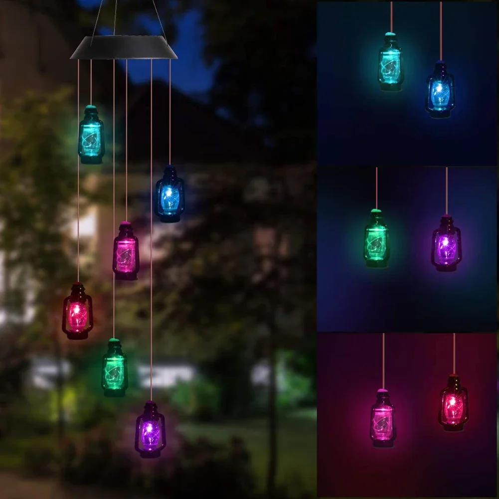 Description Picture 6 of itemLED Holiday Decor Vintage Kerosene Bottle Wind Chime Lamp Outdoor Lighting Solar Lamp decorative Lights For Window Garden Lawn