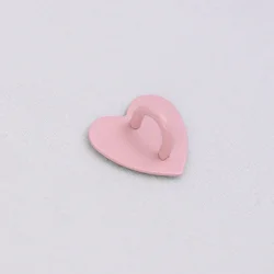 Chic Metal Heart Phone Charm Holder - Cute Self - Adhesive Accessory - Universal (1X Pink A)