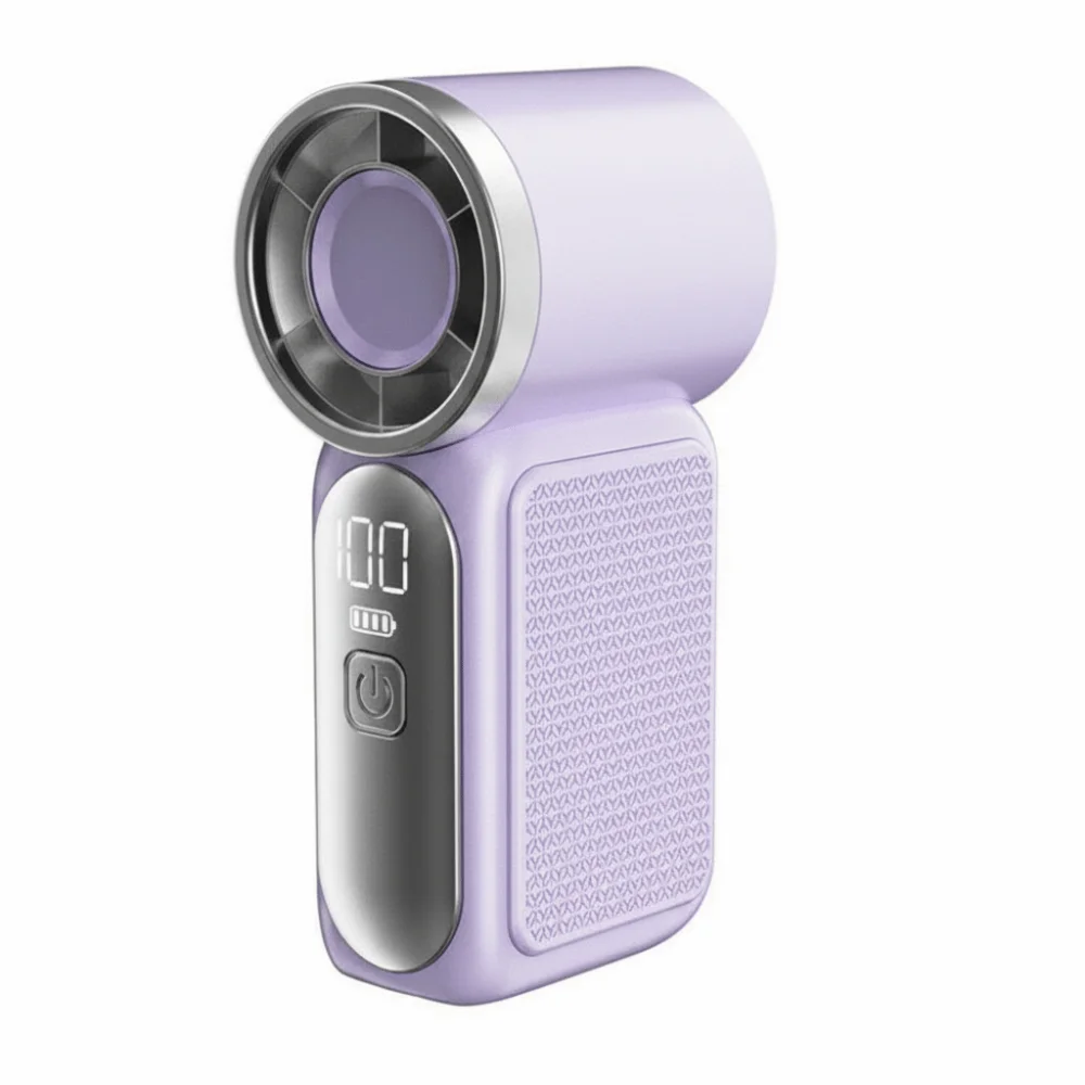 Portable High-Speed Handheld Fan with LED Display and Adjustable Settings