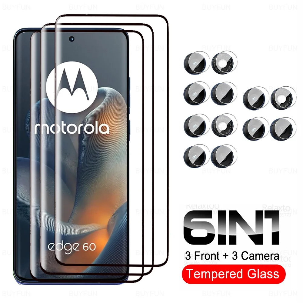 6-in-1 Curved Tempered Glass and Camera Lens Screen Protector