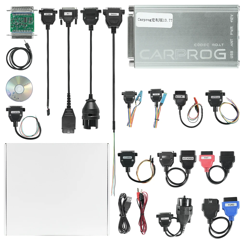 Carprog V13.77 SERG2000CAR000UA Carprog 8.21 Full Adapters CarProg Online Programmer Auto AirbagTool car programming adapter