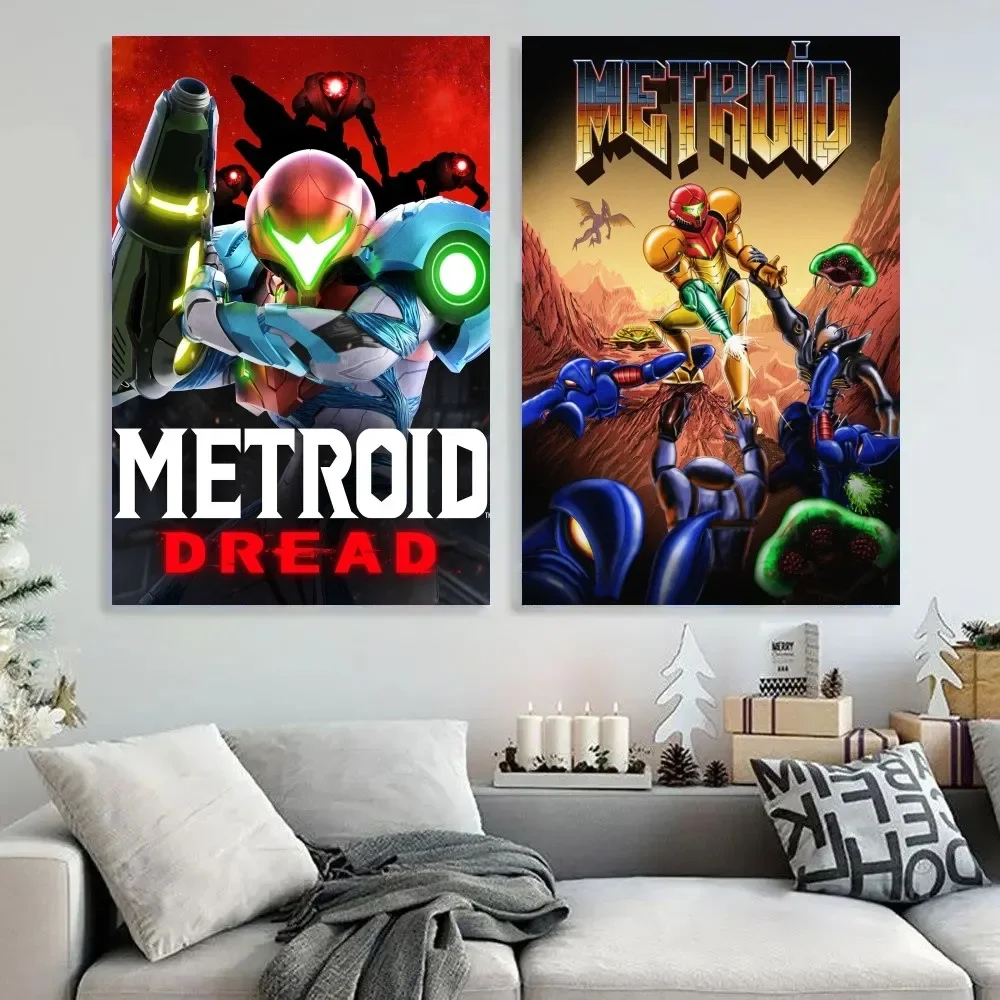 Gioco M-Metroids Poster Kraft Club Bar Paper Vintage Poster Wall Art Painting Camera Da Letto Studio Big Szie Wall Painting Stickers