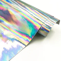 Metallic Series Adhesive Vinyl - 12 x 39 Roll in Assorted Colors - 12in x39in(30x100cm) (Iridescent Silver)