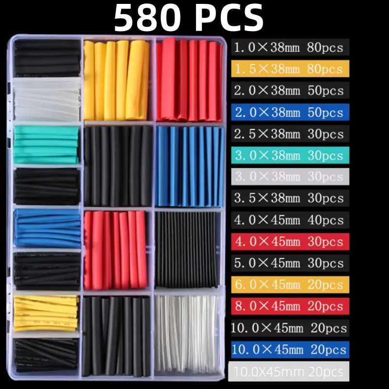 2:1,Heat Shrink Tubing,127-850 PCS,Insulated Polyolefin Sheathed,Electronic DIY Kit,Electrical Connection Tubing,Cable Sleeves image 11