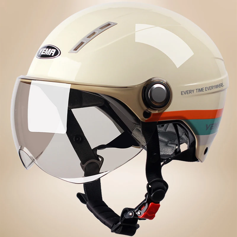 

Motorcycle Helmet Men Woman Electric Riding Adjustable Helmets Ventilation Refreshing Portable Safety Half Helmet