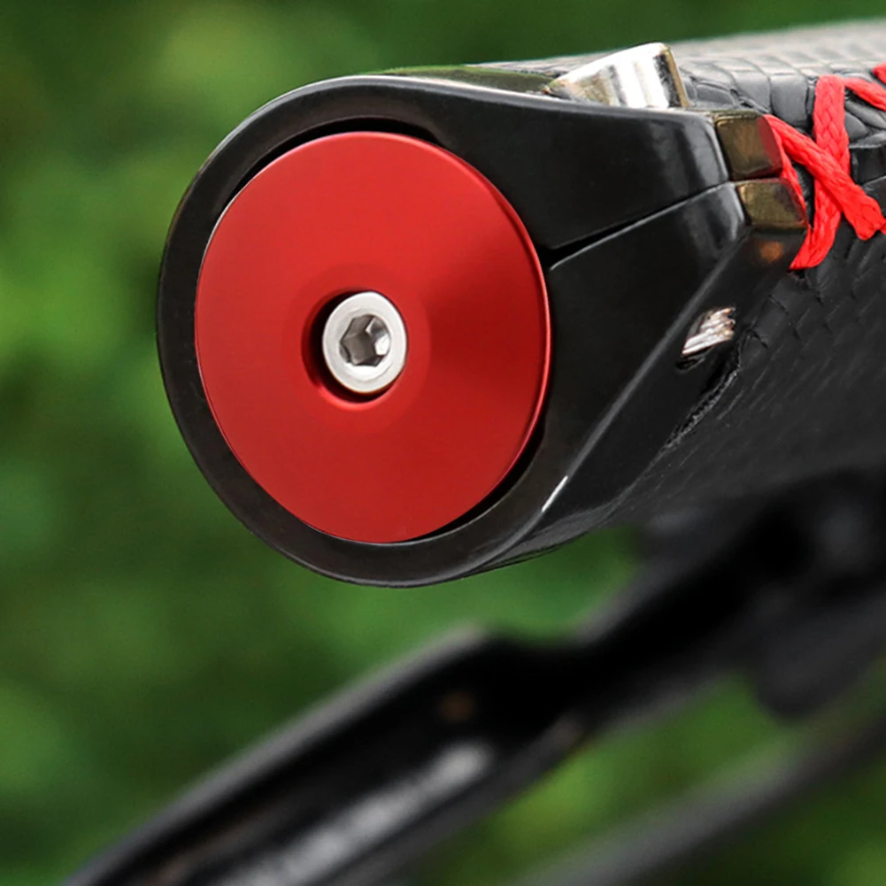 Expansion Lock Bicycle Handlebar Grip End Plug Cover MTB Road Bike Aluminum-Cap Road Bike Expansion Plug 32 X 26MM Bar Ends