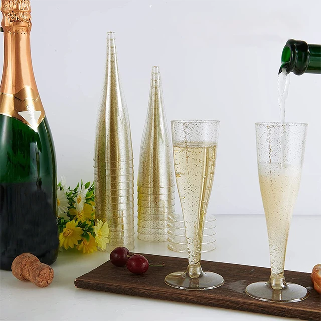 Flutes à Champagne Plastique Transparent Mariage