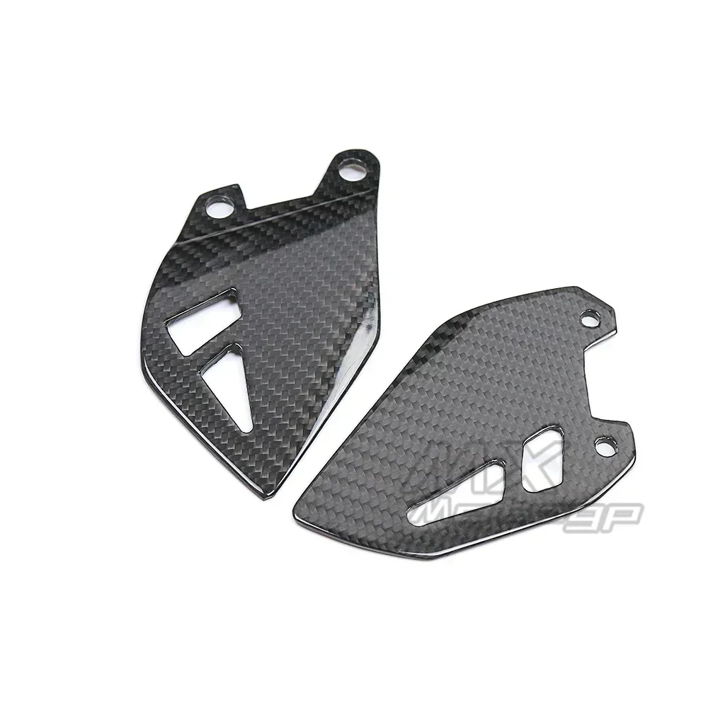 ZH2 For KAWASAKI Z H2 Real Carbon Fiber Heel Guards Rearset Protector Motorcycle Accessories Rear Footrest Wing Plate motorcycle accessories