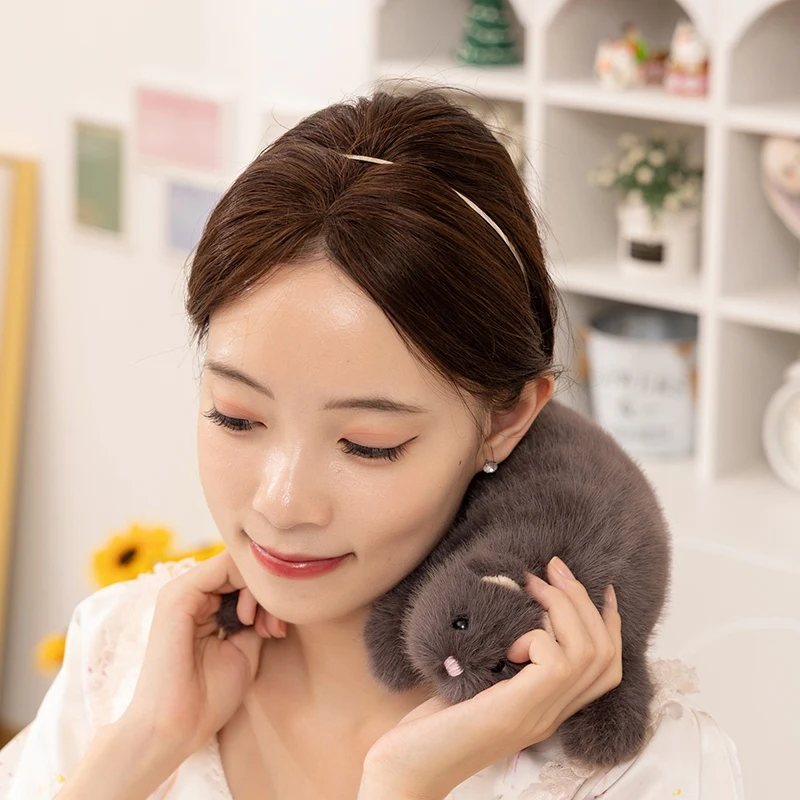 Cute Small Animal Ferret Plush Toy Lying Down Posture Lifelike Ferret Doll Stuffed Animal Comfortable To The Touch Sleeping Doll
